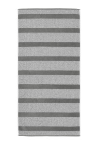 Beddinghouse Sheer Stripe Badhanddoek - Antraciet 70 x 140 cm