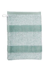 Beddinghouse Sheer Stripe Washandje - Groen 16 x 22 cm