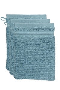 Beddinghouse Sheer set van 3 Washandjes - Blauw 16 x 22 cm set van 3