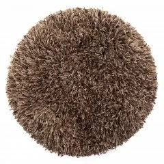 Heckettlane Wheat-Brown Badmat Cona rond 60 cm, gemaakt van 60% Katoen 40% Polyester