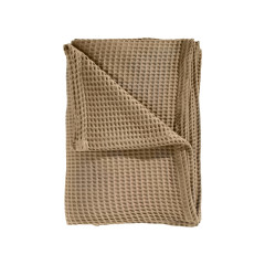 Heckettlane Pale-Khaki Wafel-Sprei 180x260 cm, gemaakt van 65% Gerecycled Katoen 35% Andere Vezels