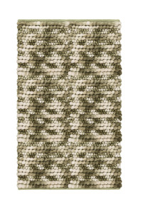 Heckettlane Army-Green Badmat Brenda 60x100 cm, gemaakt van 60% Katoen 40% Polyester